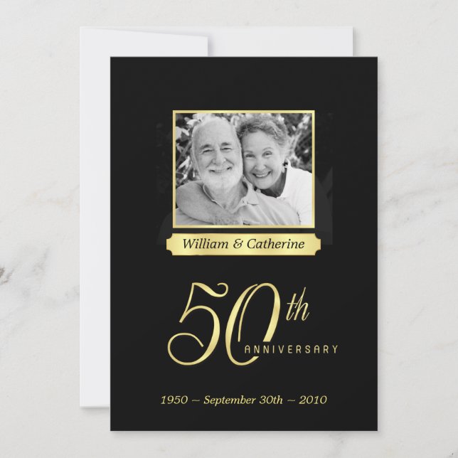 50th Anniversary Party - Custom Photo Invitations (Front)