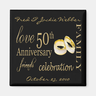 50th Anniversary Party Favour - Easy to Personaliz Magnet