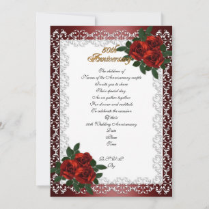 50th anniversary party invitation for parents
