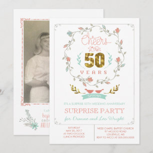 50th Anniversary Party Invitations