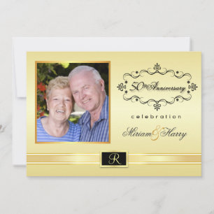 50th Anniversary Party Invitations with Photo