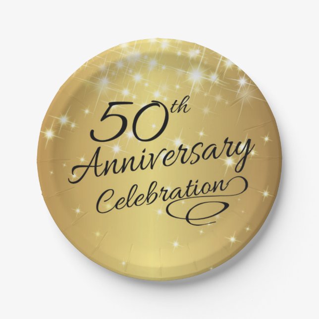 50th Anniversary Party Paper Plate (Front)