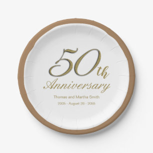 50th Anniversary Party Paper Plates