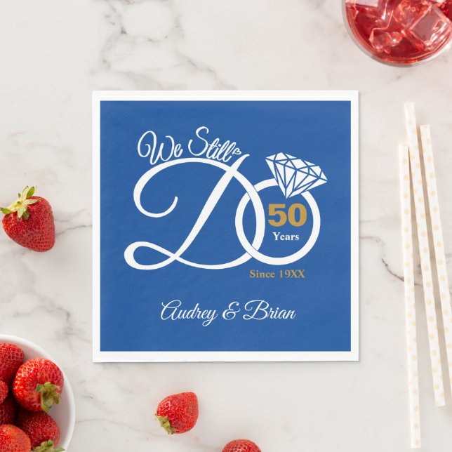 50th Anniversary Personalized Napkin (Insitu)