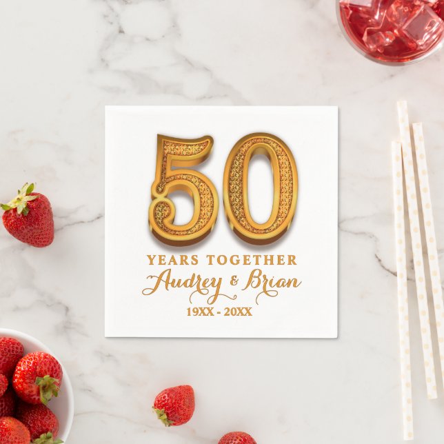 50th Anniversary Personalized Napkin (Insitu)