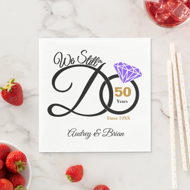 50th Anniversary Personalized Napkin (Insitu)