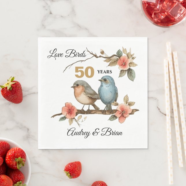 50th Anniversary Personalized Napkins (Insitu)
