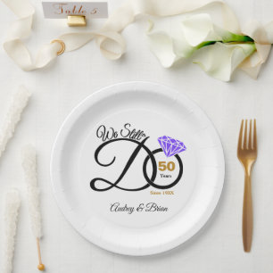 50th Anniversary Personalized Paper Plate