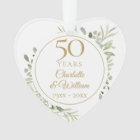50th Anniversary Photo Soft Watercolour Leaves