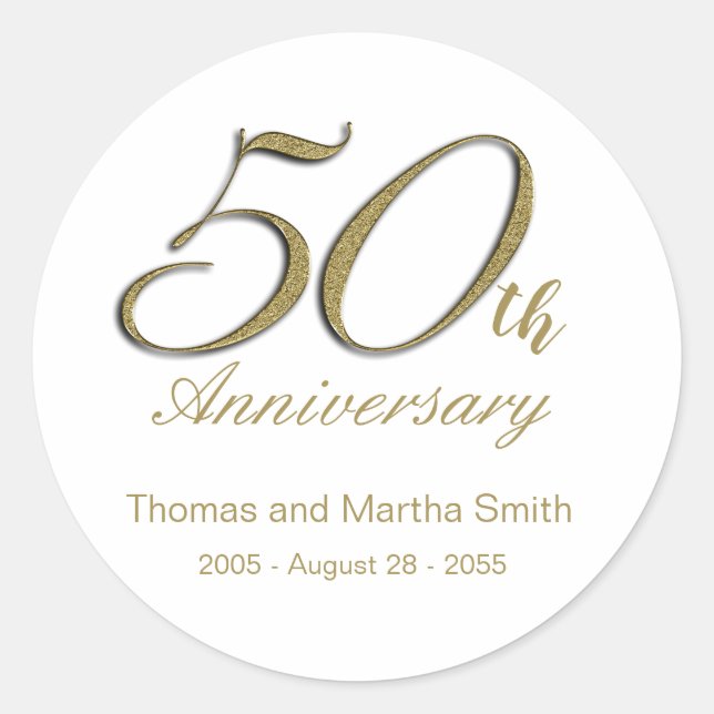50th Anniversary Sticker Envelope Seal  (Front)