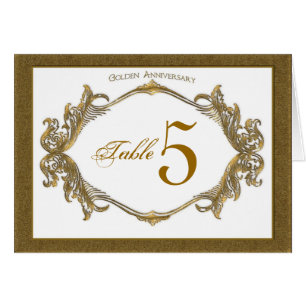 50th anniversary  Table Number Cards