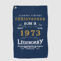 50th Birthday 1973 Add Name Legendary Blue