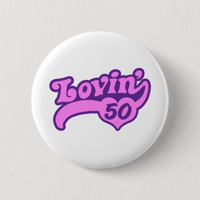 50th Birthday 2 Inch Round Button (Front)