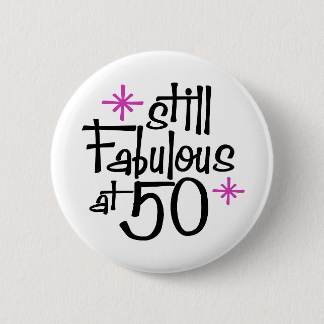 50th Birthday 2 Inch Round Button (Front)