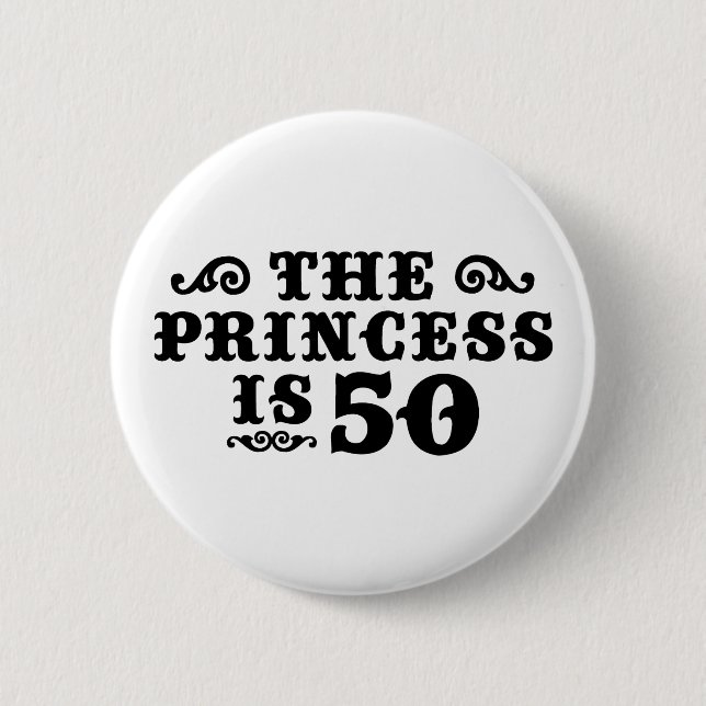 50th Birthday 2 Inch Round Button (Front)