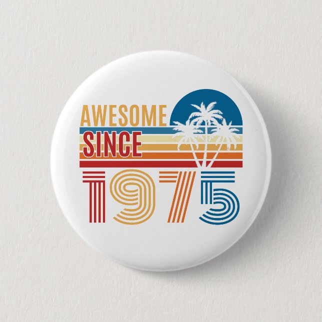 50TH BIRTHDAY 2 INCH ROUND BUTTON (Front)