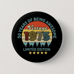 50th Birthday 2 Inch Round Button