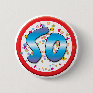 50th Birthday 2 Inch Round Button