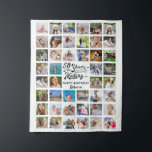50th Birthday 44 Photo Collage Party Backdrop Tapestry<br><div class="desc">Easily create a photo collage wall hanging tapestry for a 50th birthday party backdrop decor with 44 pictures of memories through the years to celebrate him or her. The design features a retro typography title design 50 YEARS IN THE MAKING that incorporates their birth year within the design and HAPPY...</div>