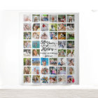 50th Birthday 44 Photo Collage Party Backdrop