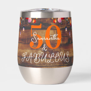 50th Birthday 50 and Fabulous Rustic Personalized 