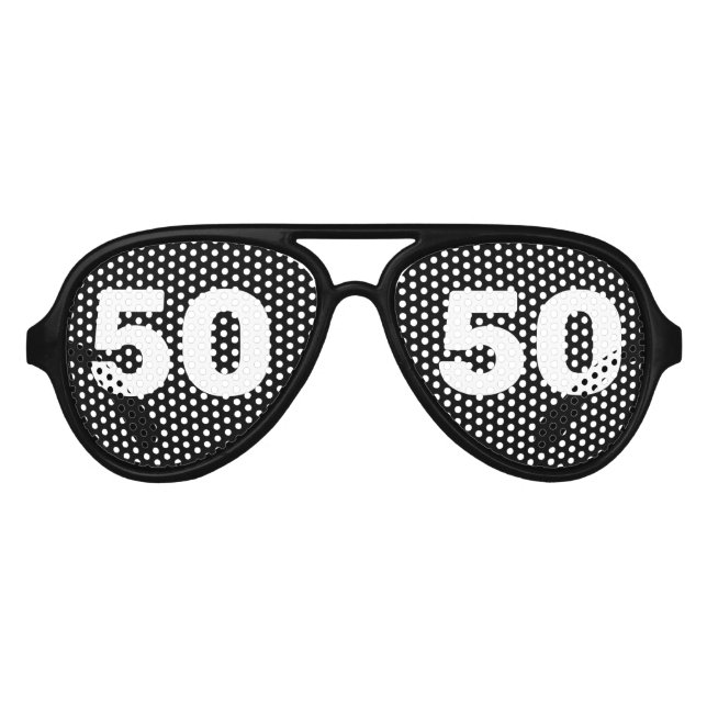 50TH BIRTHDAY 50 party SUNGLASSES SHADES (Front)