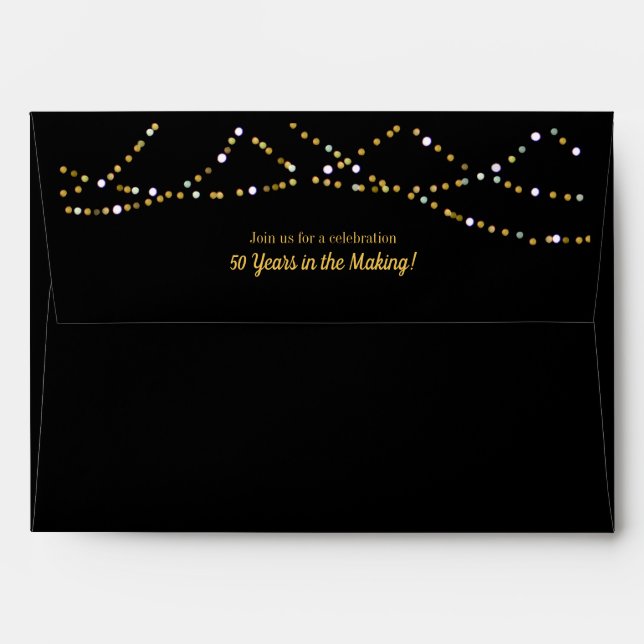 50th Birthday | 50 Years in the Making Party Envelope (Back (Top Flap))
