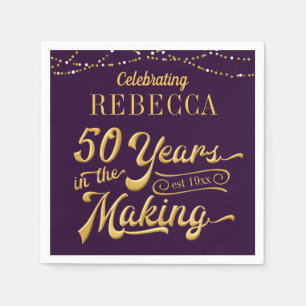 50th Birthday - 50 YEARS IN THE MAKING Personalize Napkin