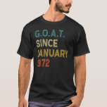 50th Birthday 50 Years Old Goat Since January 1972 T-Shirt<br><div class="desc">50th Birthday 50 Years Old Goat Since January 1972</div>