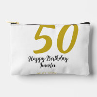 50th birthday add name date year black template go