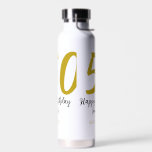 50th birthday add name date year black template go water bottle<br><div class="desc">editable design</div>