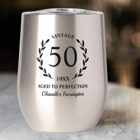 50th Birthday Aged to Perfection Custom Name Year