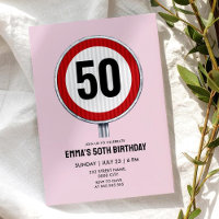 50th Birthday ANY AGE Speed Limit Sign