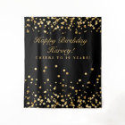 50Th Birthday Backdrop, Black And Gold Photobooth