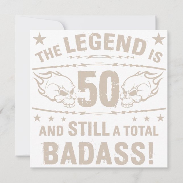 50th Birthday Badass Card (Front)