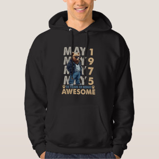 50th Birthday Bear Legends May 1975 50 Years Old F Hoodie