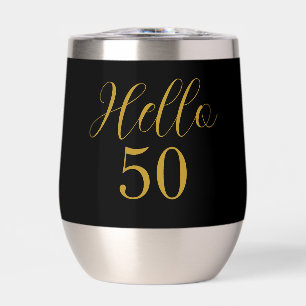 50th Birthday Black Gold Birthday Party Favor