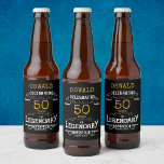 50th Birthday Black Gold  Legendary Funny<br><div class="desc">A personalized elegant 50th birthday beer bottle label that is easy to customize for that special birthday party occasion.</div>