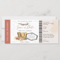 50th Birthday Boarding Pass Party Invitation