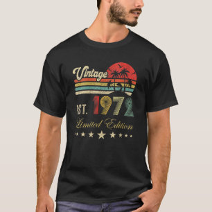 50th Birthday Born 1972 Vintage  50 Birthday T-Shirt