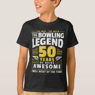 50th Birthday Bowling 50 Years Old Bowler  T-Shirt