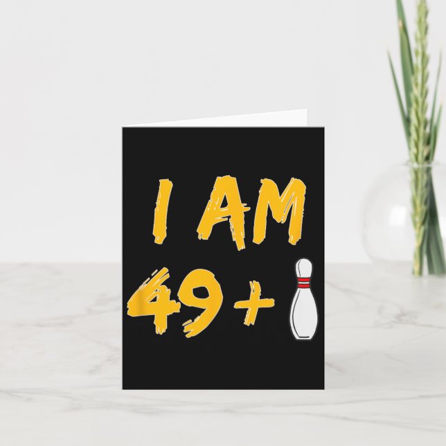 50th Birthday Bowling Shirt Funny Bowler Party Gif Card (Front)