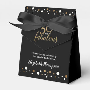 50th Birthday box Gold Confetti 50 and fabulous