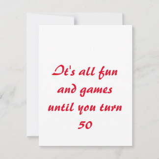 50th birthday card. holiday card