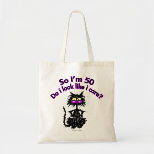50th Birthday Cat Tote Bag