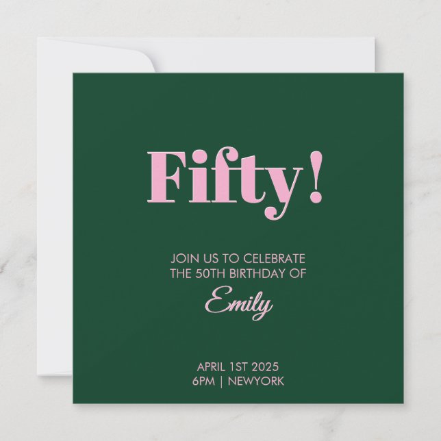 50th Birthday Celebration Card (Front)