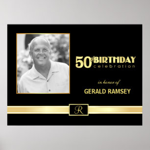 50th Birthday Celebration - Custom Photo Poster