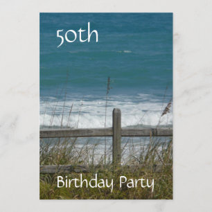 50th Birthday Celebration-Ocean/Male Invitation