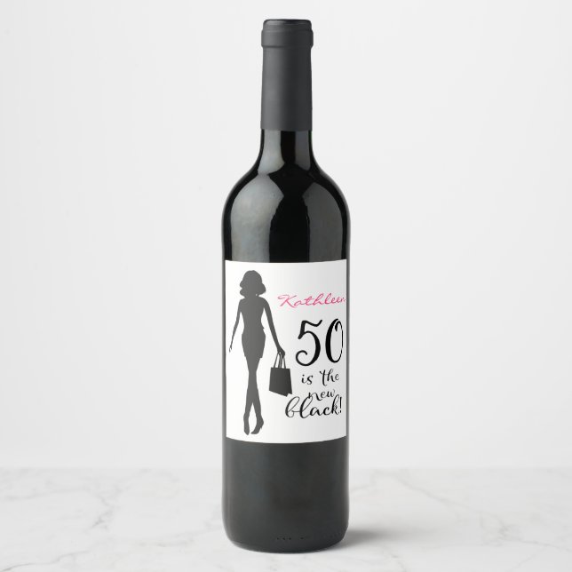 50th Birthday Celebration Wine Label (Front)