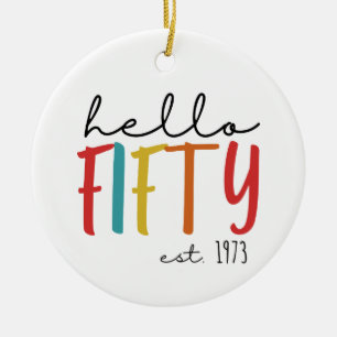 50th Birthday Ceramic Ornament